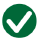 Cerchio verde con segno di spunta bianco al centro simbolo di corretto o approvazione
