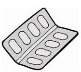 Vassoio in plastica grigia con dieci scomparti ovali disposti su due file parallele