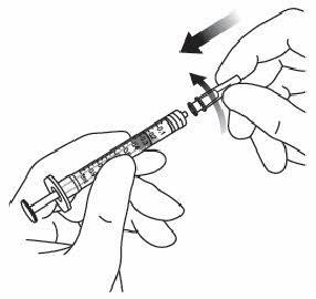 Mano che tiene una siringa preriempita con ago rivolto verso l