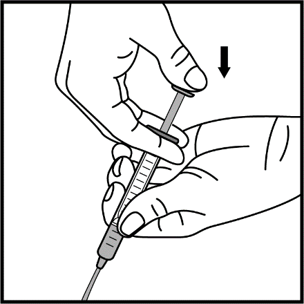 Mano che afferra una siringa con l