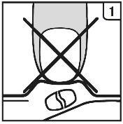 Capsula spezzata con una croce rossa sopra e linea orizzontale sottostante