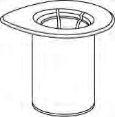 Dispositivo medico cilindrico con base larga e apertura circolare centrale a imbuto per l