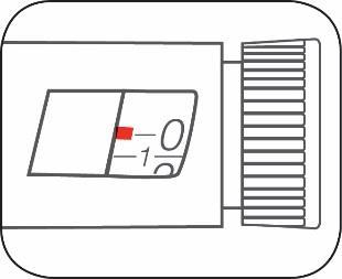 Dispositivo di iniezione automatico con indicatore numerico rosso che mostra il valore