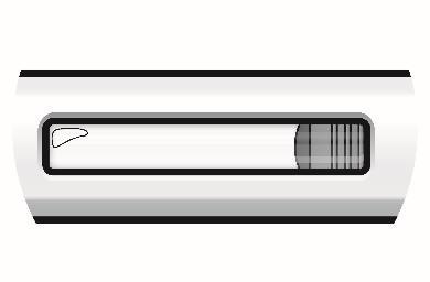 Penna stilografica bianca con cappuccio nero e corpo grigio su sfondo bianco