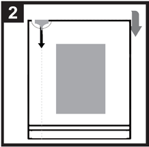 Fiala con stantuffo che viene spinta verso il basso all