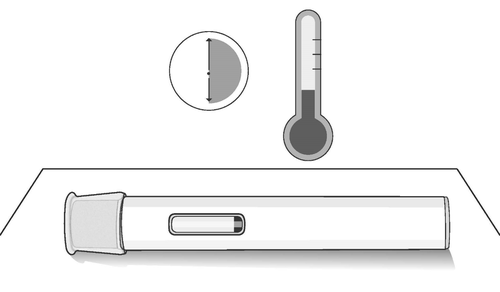 Termometro rettale con punta argentata e custodia protettiva bianca, ingrandimento della punta e indicazione della scala graduata