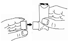 Mani che assemblano due componenti cilindrici di un dispositivo medico con una freccia che indica la direzione di inserimento