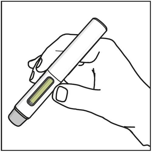 Mano che tiene una penna per l