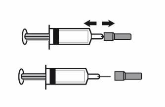 Siringa con ago collegato e siringa separata dall