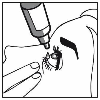 Mano che tira delicatamente verso il basso la palpebra inferiore dell