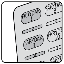 Confezione di compresse ovali grigie con la scritta