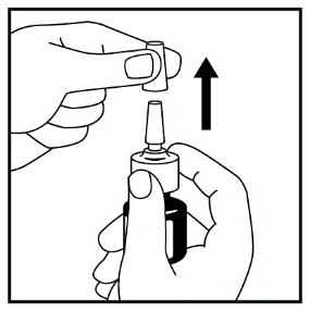 Mano che collega un adattatore giallo a un dispositivo penna nero con una freccia nera che indica la direzione