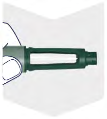 Adattatore verde con estremit&agrave; bianca e connettore blu, dispositivo medico per iniezione