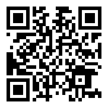 Codice QR nero su sfondo bianco con tre quadrati pi&ugrave; piccoli negli angoli e uno al centro