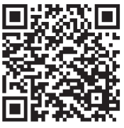 Codice QR nero su sfondo bianco con piccoli quadrati neri agli angoli inferiori per facilitare l