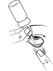 Flacone contagocce che rilascia una goccia nell