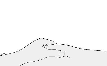 Mano che tiene una siringa prerafillata con l