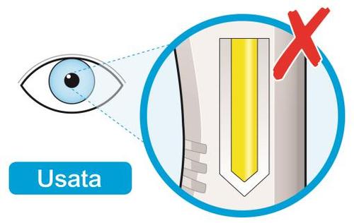 Occhio che guarda un indicatore giallo all