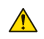 Segnale di avvertimento triangolare giallo con bordo nero e punto esclamativo nero al centro
