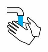 Mano che riceve un getto d