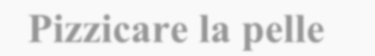Mano che pizzica la pelle dell