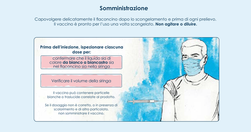 Infermiere con mascherina che somministra un