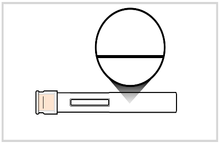 Test di gravidanza con una linea di controllo e una linea di test visibile sul dispositivo