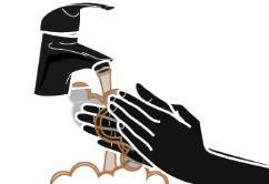 Mani che si lavano sotto un rubinetto con acqua corrente e sapone schiumoso per l