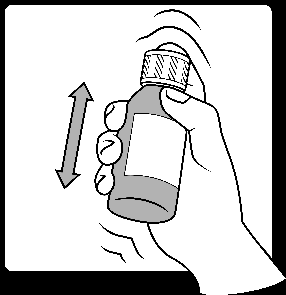 Mano che stringe un flacone medicinale con tappo a vite e due compresse bianche nelle dita inferiori freccia bidirezionale