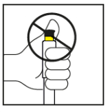 Mano che stringe un cilindro medicinale con un