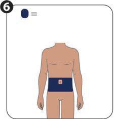Figura schematica del torso umano senza testa con evidenziata in blu l