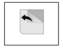 Busta argentata parzialmente aperta con freccia nera curva che indica la direzione di apertura