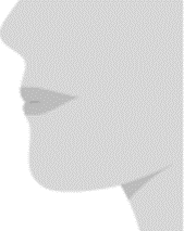 Profilo di una testa umana con evidenziata l