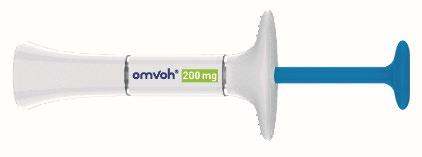 Siringa pre-riempita bianca e blu con l