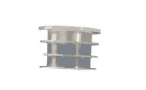 Dispositivo medico impiantabile a forma di cilindro con aperture laterali e struttura a strati compressi