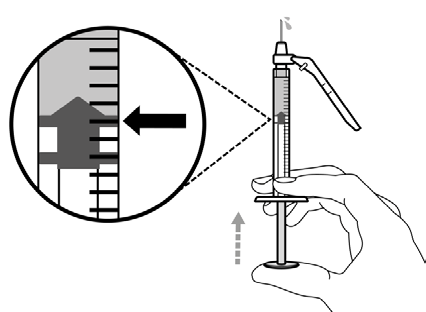 Mano che tiene una siringa con ago, dettaglio ingrandito mostra l