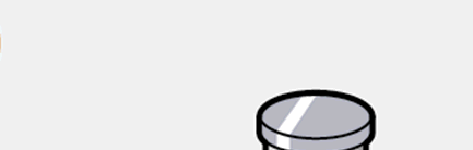 Compressa bianca cilindrica con una linea divisoria centrale visibile