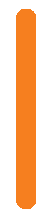 Cilindro verticale arancione con bordi leggermente smussati su base bianca