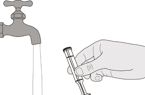 Rubinetto aperto con flusso d