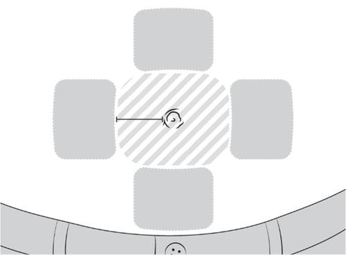 Schema di iniezione sottocutanea con area di iniezione ombreggiata e freccia che indica il movimento di pizzicatura della pelle