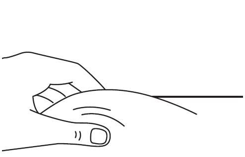 Mano che stringe una fiala di vetro con un tappo di gomma e un