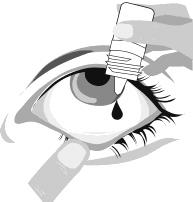 Goccia medicinale che cade nell