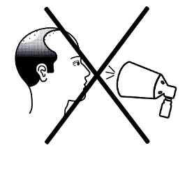 Profilo di testa barrato da una croce con un megafono vicino alla bocca simbolo di divieto di parlare