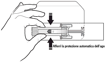 Mano che afferra la protezione automatica dell