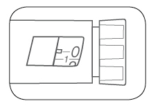 Schema di una penna per insulina con indicatore numerico e finestra di dosaggio laterale
