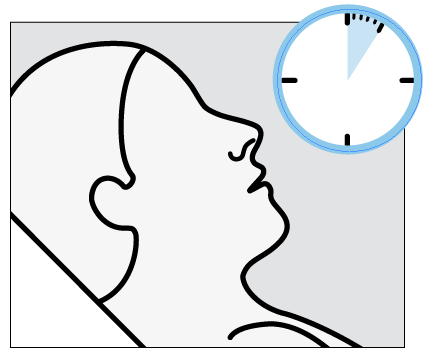 Profilo stilizzato di una testa umana con un orologio sovrapposto che indica un tempo specifico