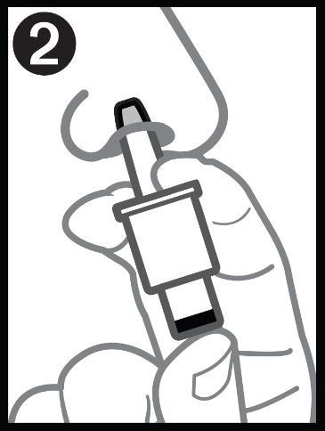 Mano che tiene un dispositivo penna per iniezione con ago protetto e meccanismo di rilascio attivato