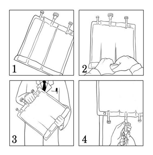 Sequenza di quattro disegni che mostrano l