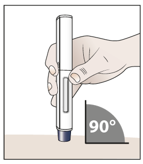 Penna per insulina tenuta in mano con l