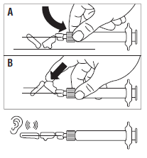 Mano che ruota e preme un dispositivo penna per l